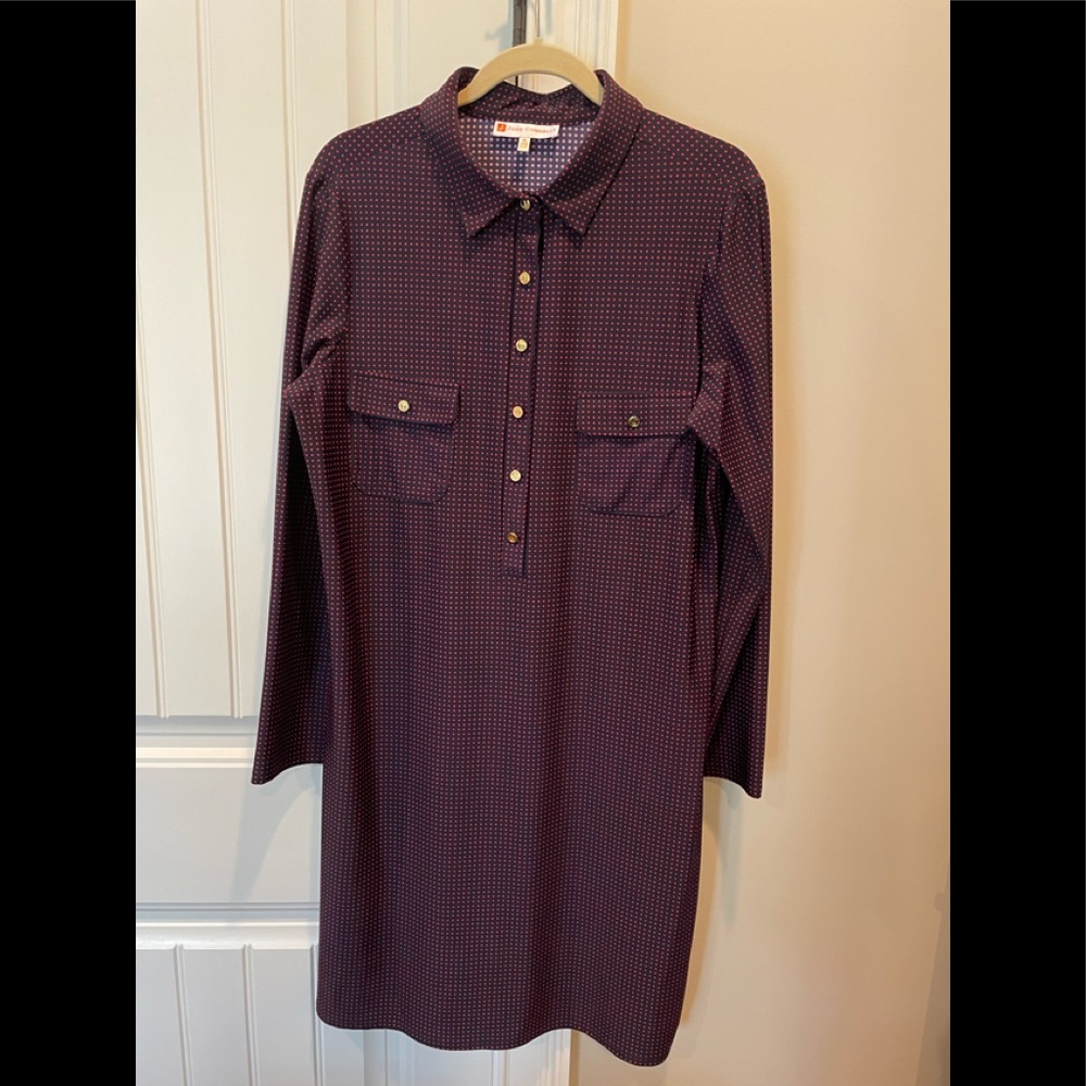 Jude Connallly Dress XL Navy Red Dot